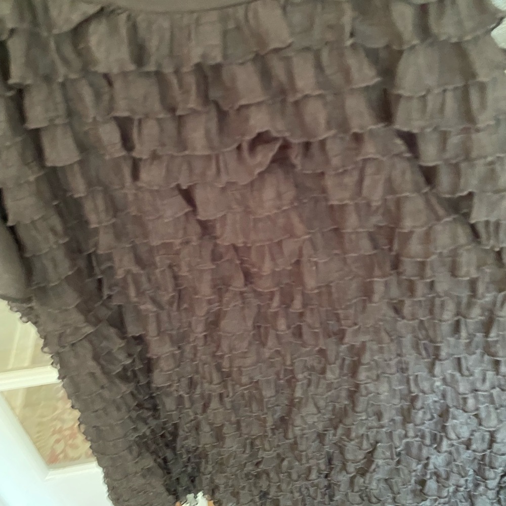 J.T.B Black Ruffle Top M - Picture 4 of 7